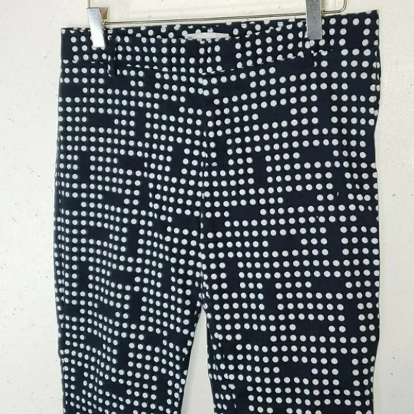 Gap Slim Cropped stretch 6 black/white polka dot‎ pants - Picture 2 of 6